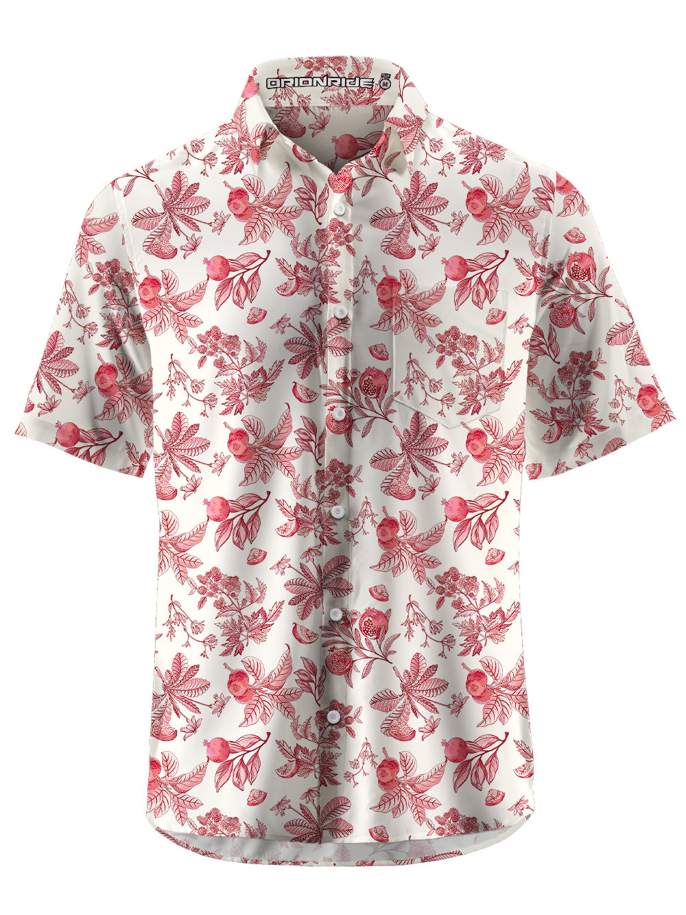 Orionride Juicy Pomegranate Zipper Pockets Ultra Lightweight Short Sleeves Gravel Shirt