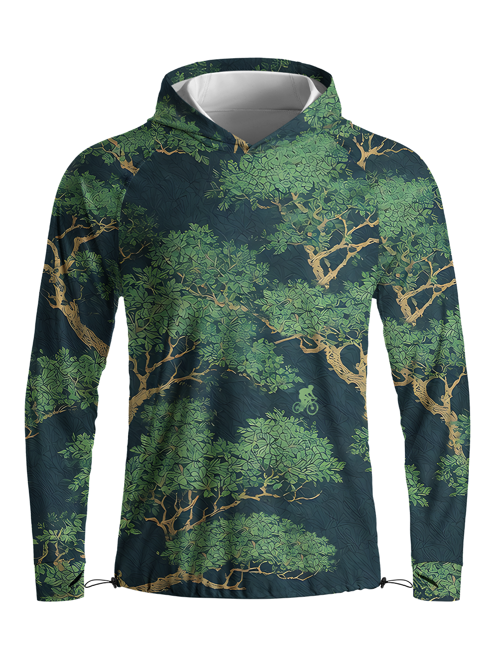 Orionride Lush And Leafy Long Sleeve Cycling Hoodie Shirt