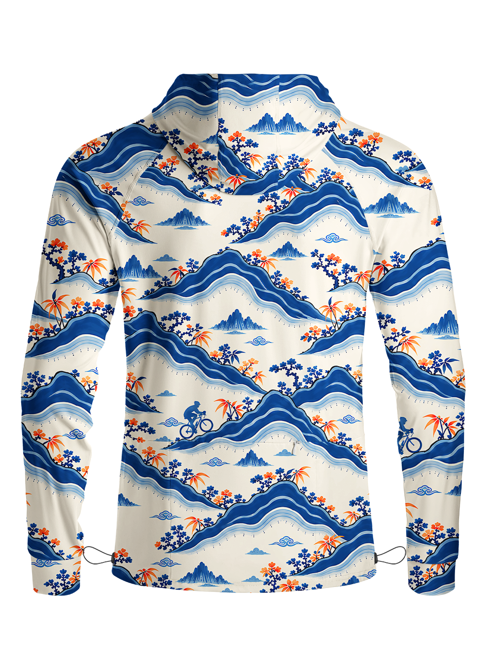 Orionride Rippling Vista Long Sleeve Cycling Hoodie Shirt