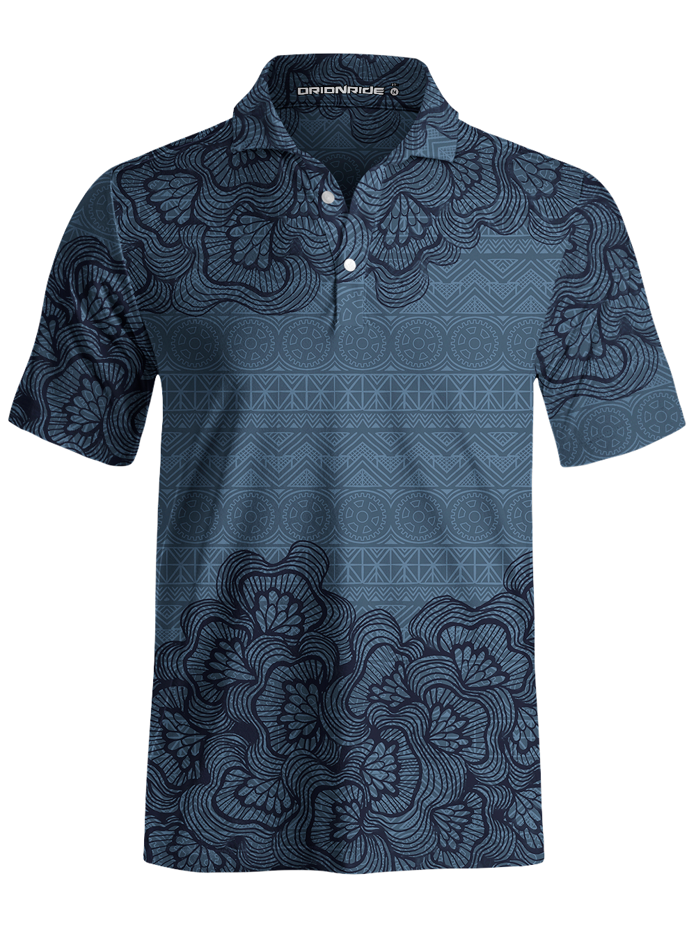 Orionride Floral Shadow Pattern Men's Polo Shirt