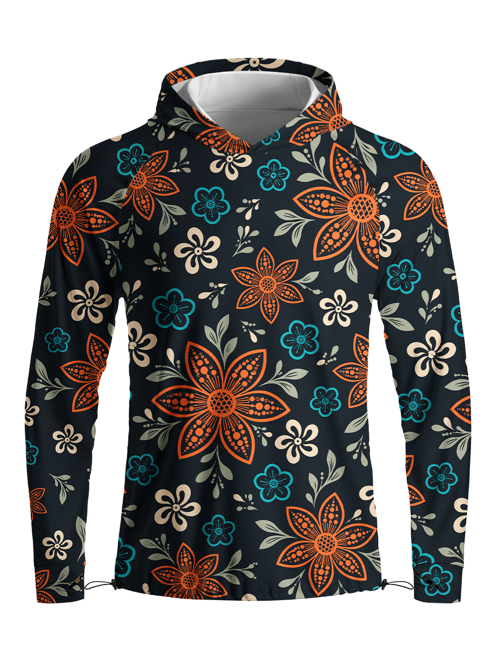 Orionride Folk Botanica Ride Long Sleeve Cycling Hoodie Shirt