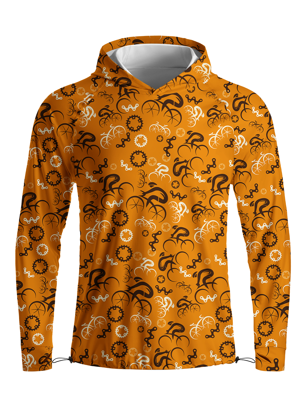 Orionride Abstract Cyclist Long Sleeve Cycling Hoodie Shirt