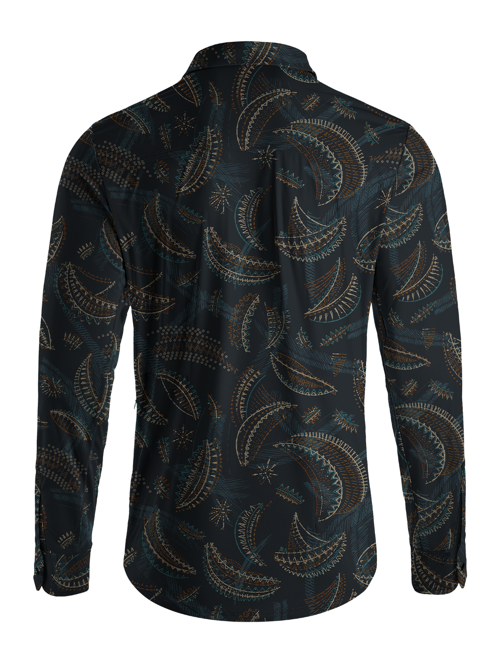 Orionride Mechanical Tapestry Men's Stretchy Breathable Long Sleeve Gravel Shirt