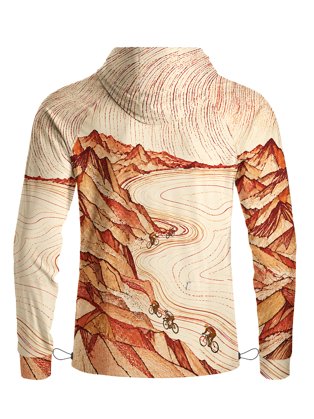 Orionride Topographic Flow Long Sleeve Cycling Hoodie Shirt