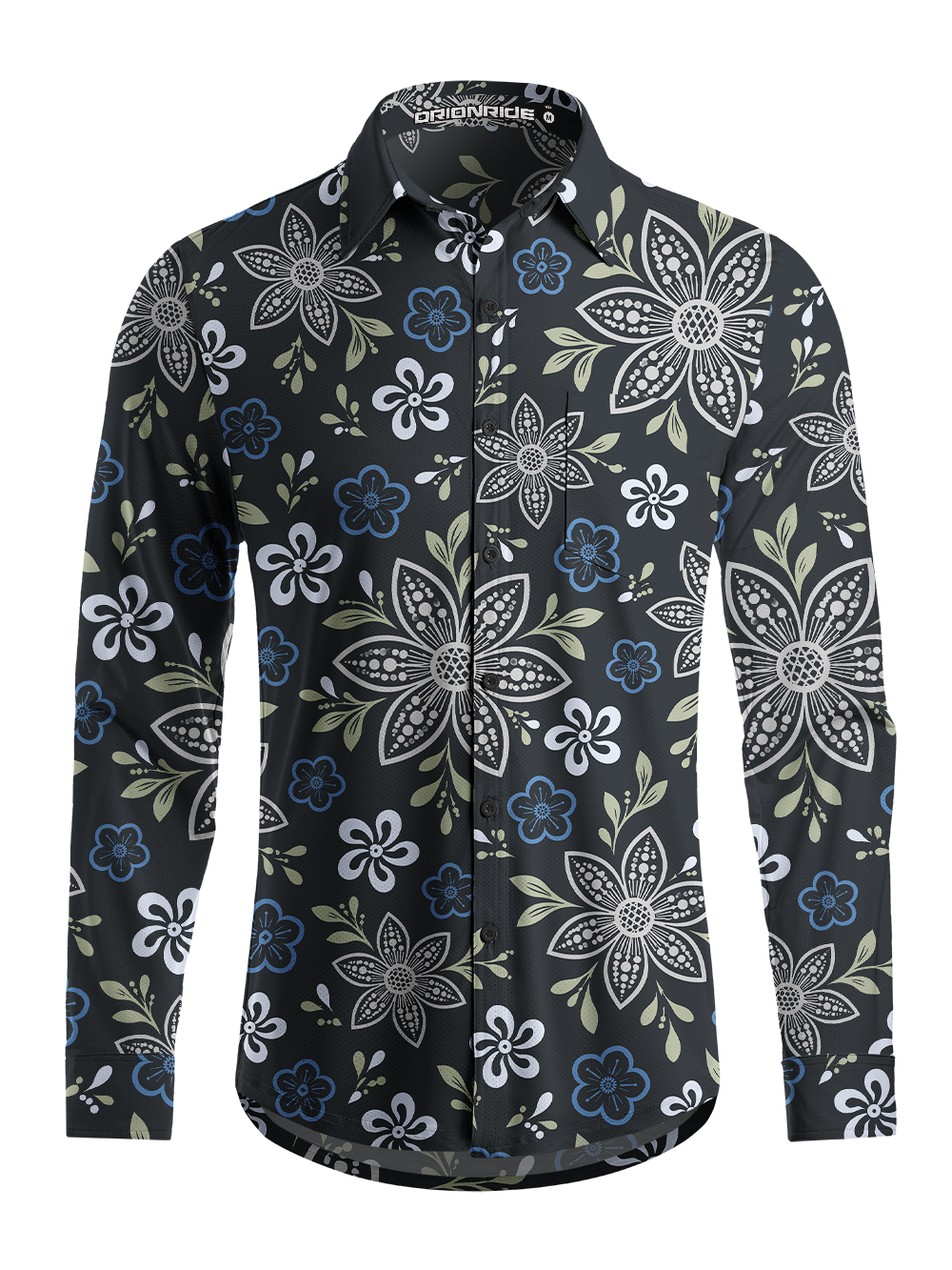 Orionride Folk Botanica Ride Men's Stretchy Breathable Long Sleeve Gravel Shirt