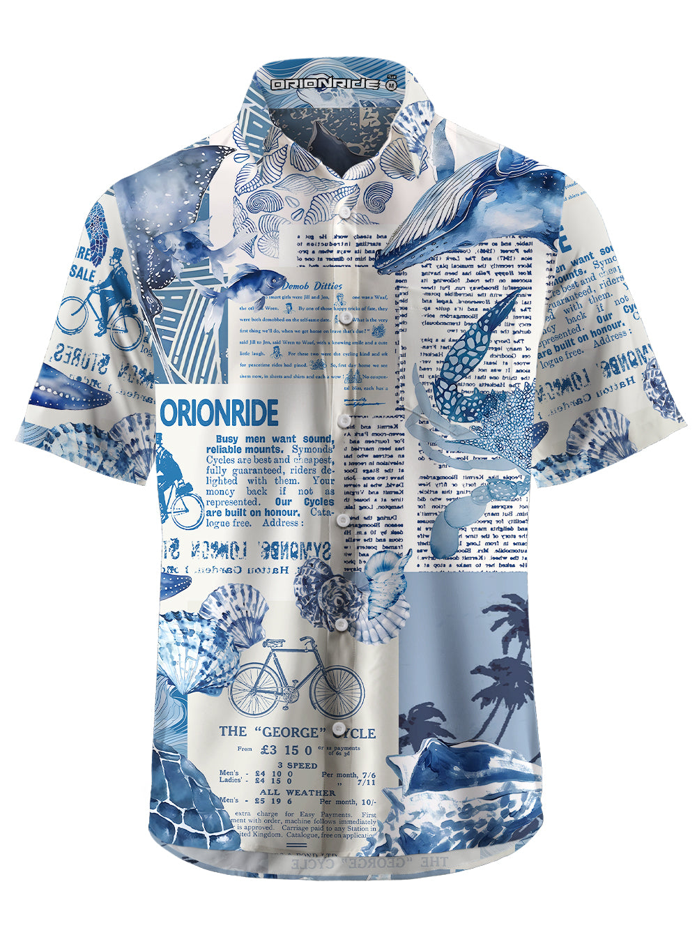 Orionride Marine News Zipper Pockets Ultra Lightweight Short Sleeves Gravel Shirt