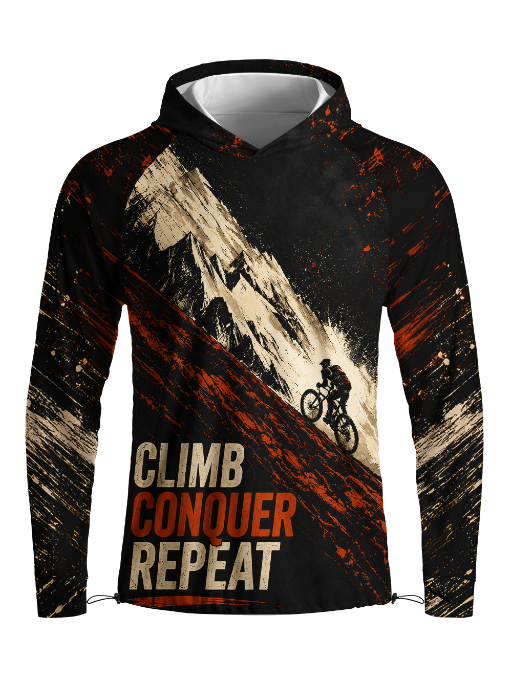 Orionride Conquer Cycling Long Sleeve Cycling Hoodie Shirt
