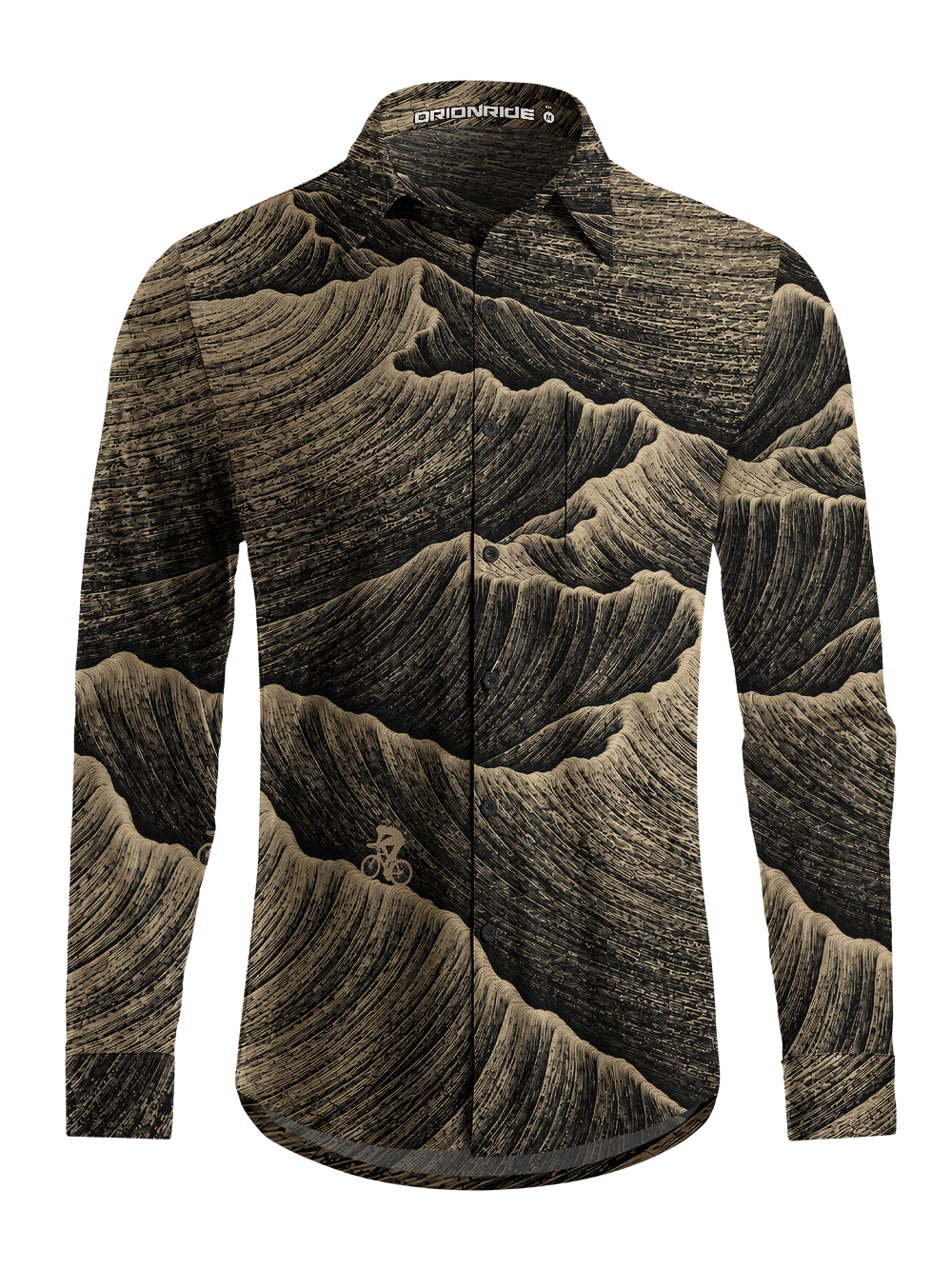 Orionride Tectonic Flow Men's Stretchy Breathable Long Sleeve Gravel Shirt