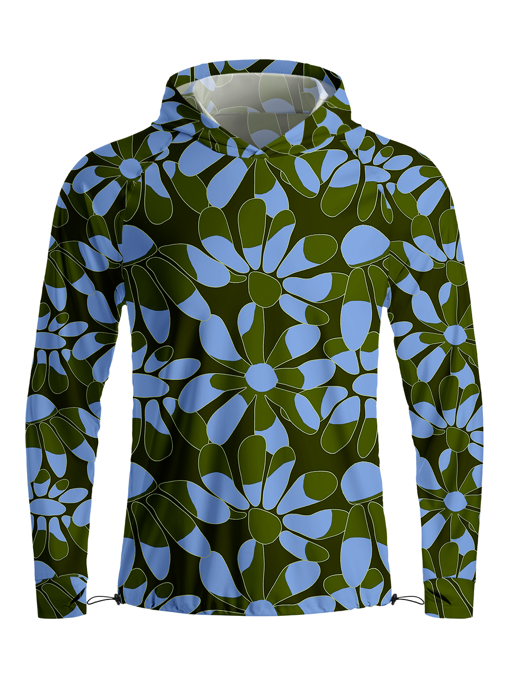 Orionride Psychedelic Flowers Long Sleeve Cycling Hoodie Shirt
