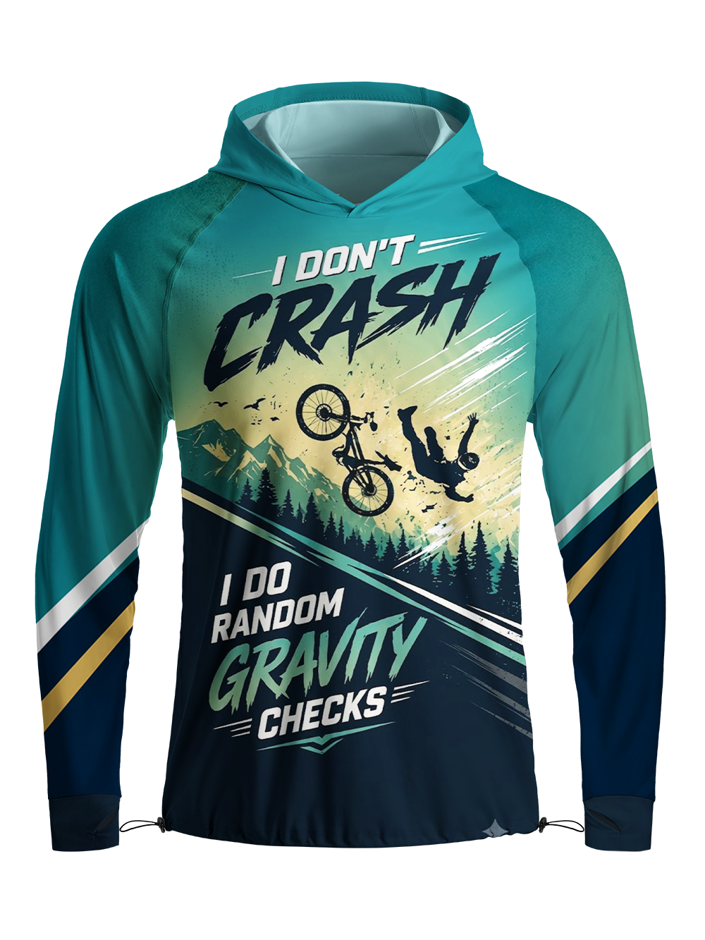 Orionride Aerial Flip Long Sleeve Cycling Hoodie Shirt