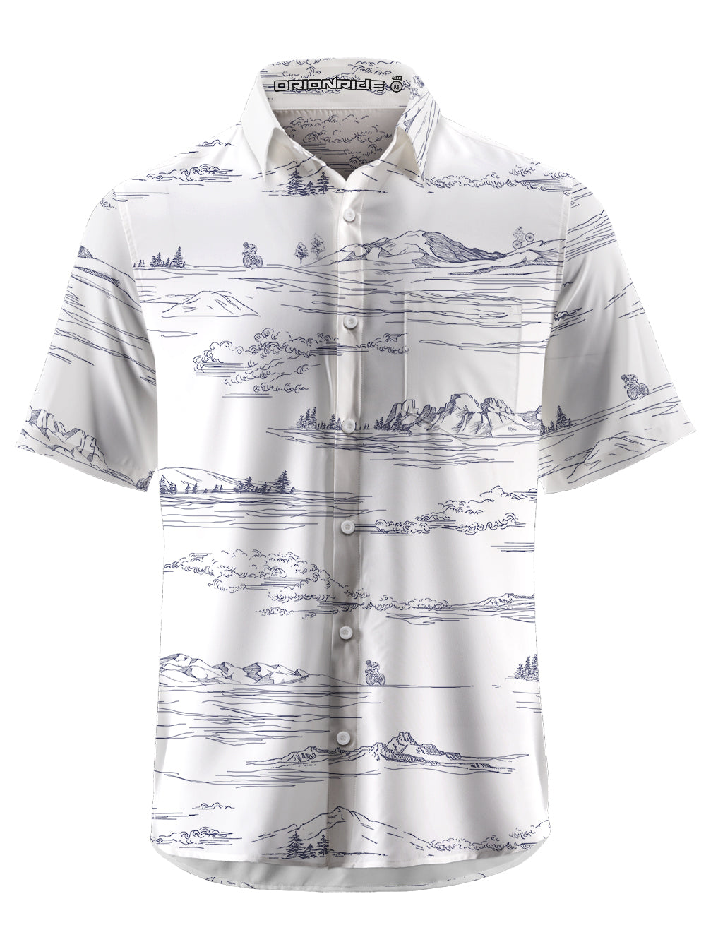 Orionride Relaxed Riding Zipper Pockets Ultra Lightweight Short Sleeves Gravel Shirt