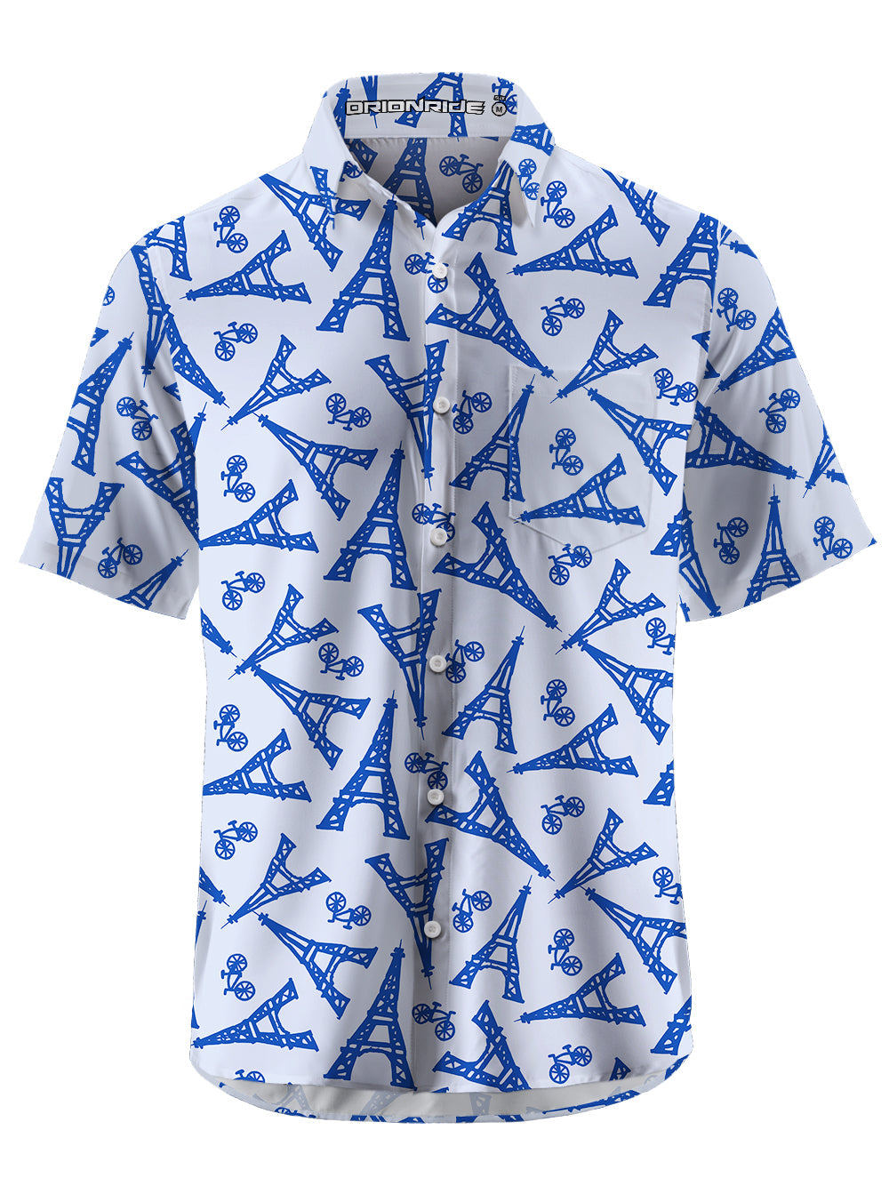 Orionride Eiffel Tower Ultra Lightweight Short Sleeves Hawaiian shirt