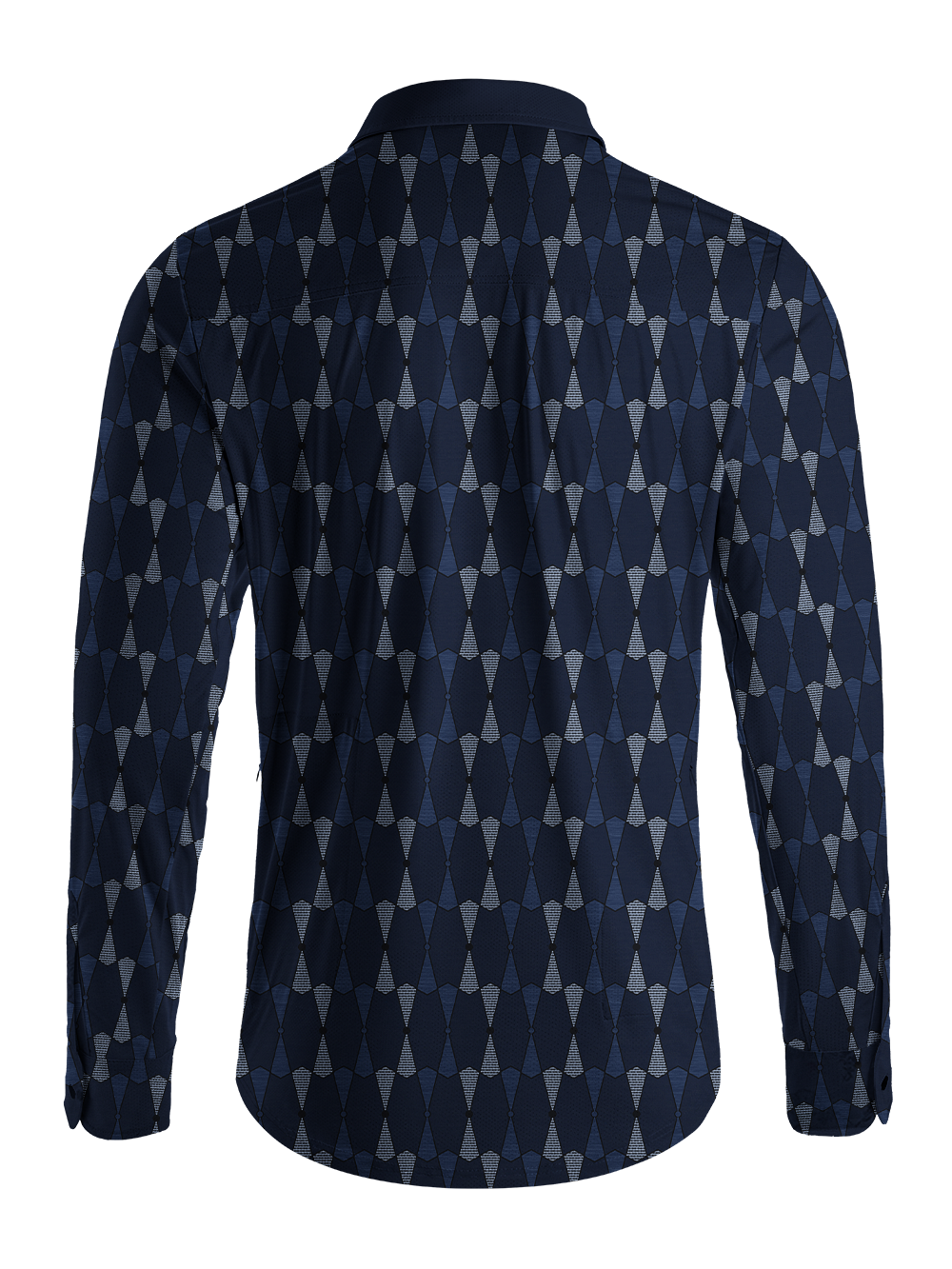 Orionride Geometric Rhythm Men's Stretchy Breathable Long Sleeve Gravel Shirt