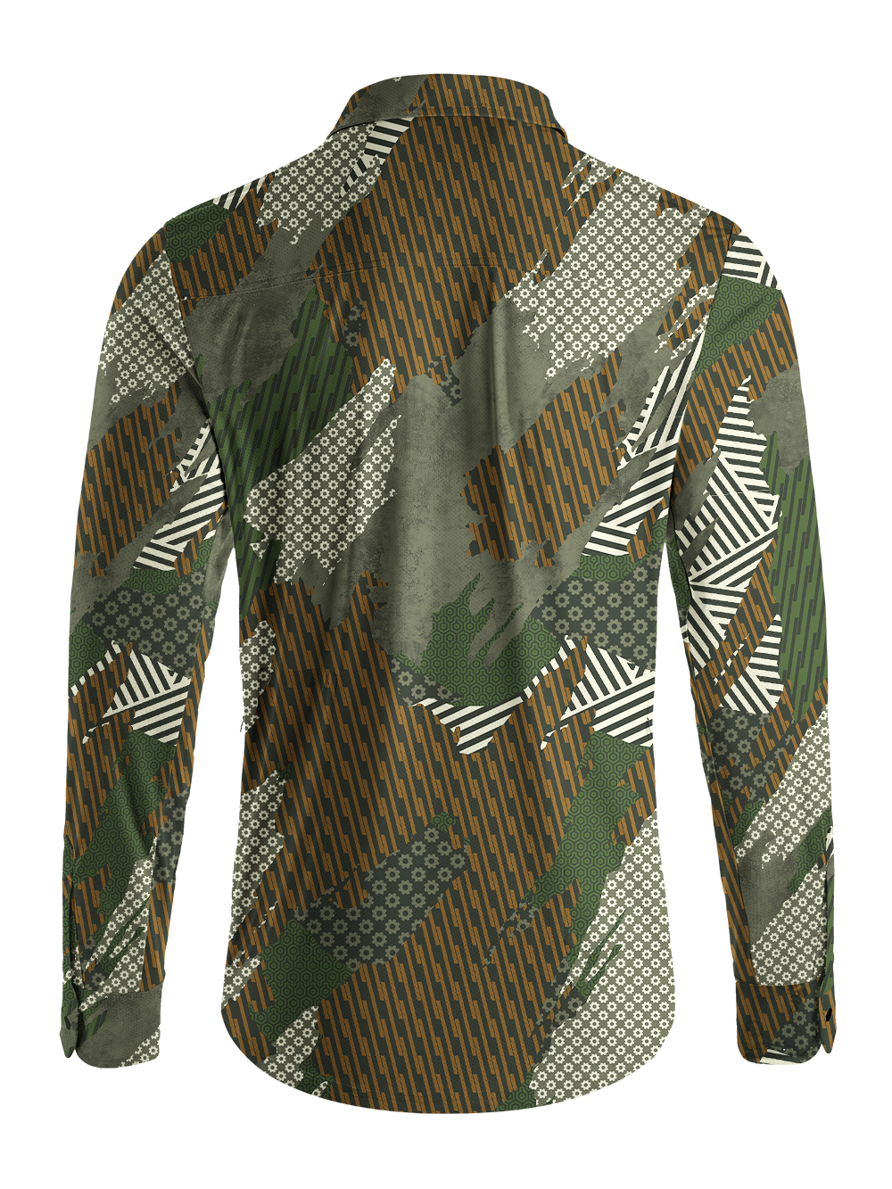 Orionride Patchwork Atlas Men's Stretchy Breathable Long Sleeve Gravel Shirt