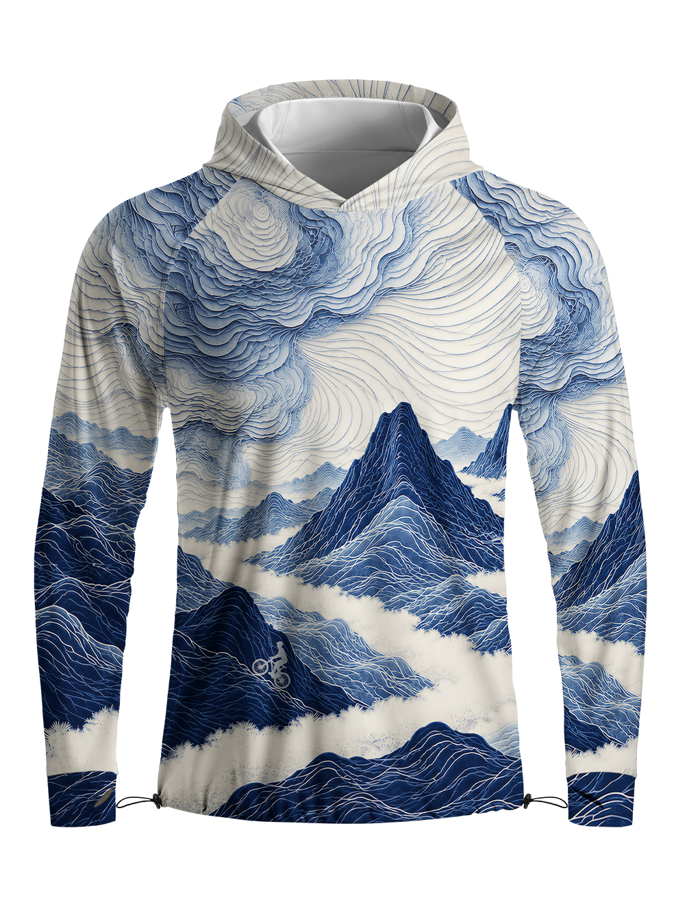 Orionride Mountain Zen Long Sleeve Cycling Hoodie Shirt