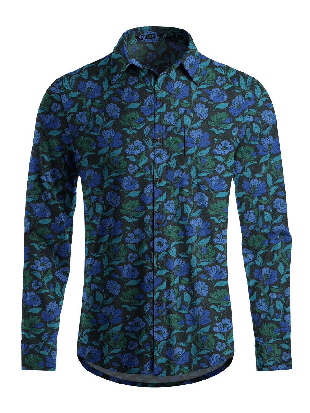 Orionride Woven Garden Men's Stretchy Breathable Long Sleeve Gravel Shirt
