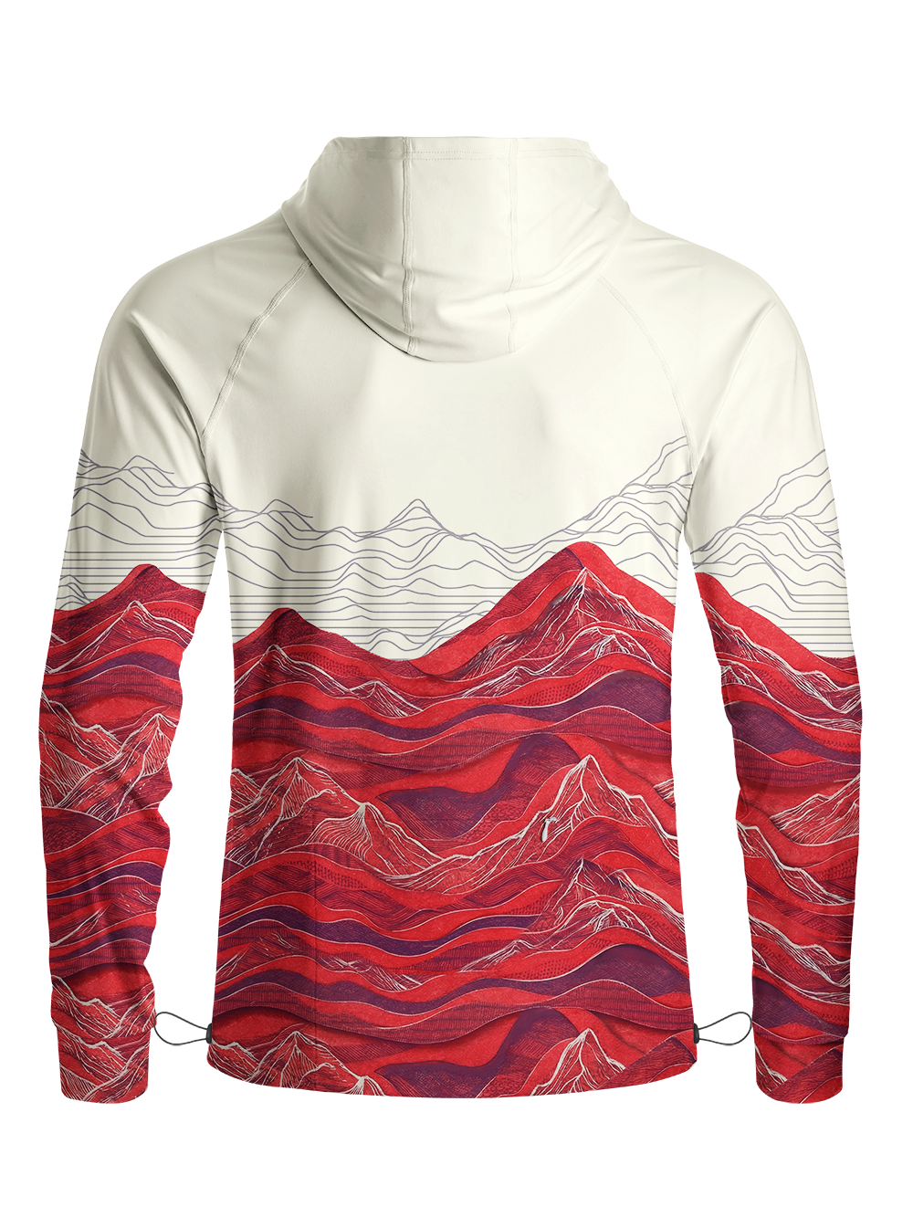 Orionride Rolling Mountain Peaks Long Sleeve Cycling Hoodie Shirt