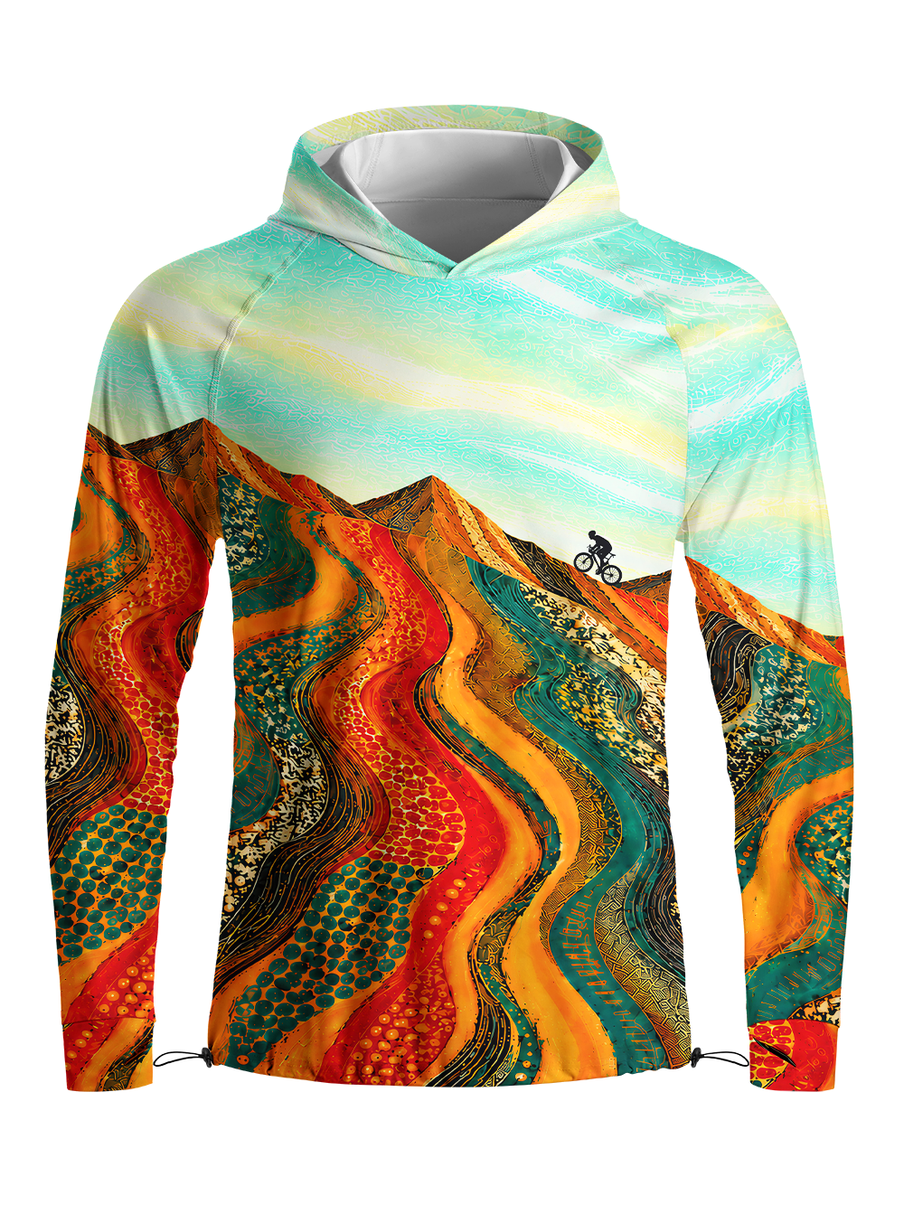 Orionride Fluid Strata Long Sleeve Cycling Hoodie Shirt