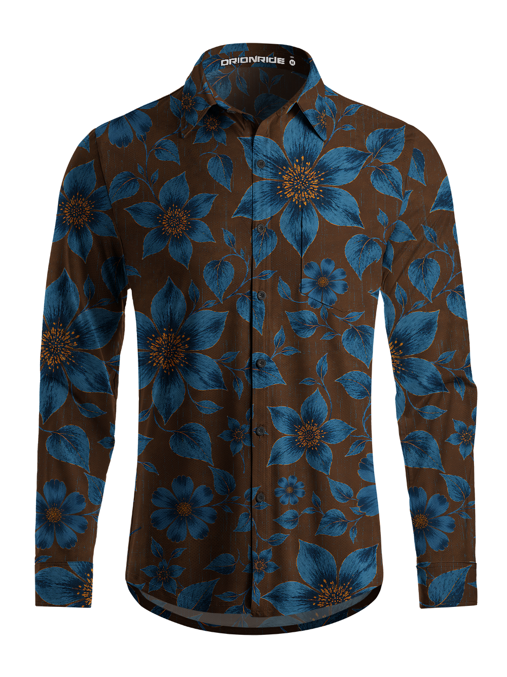 Orionride Shadow Botanica Men's Stretchy Breathable Long Sleeve Gravel Shirt
