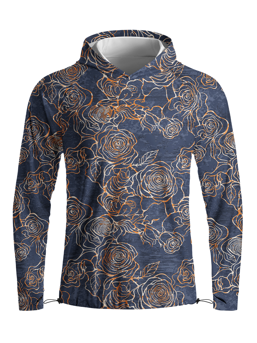 Orionride Mysterious Rose Long Sleeve Cycling Hoodie Shirt