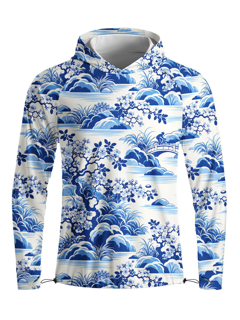 Orionride Silent Chinoiserie Long Sleeve Cycling Hoodie Shirt