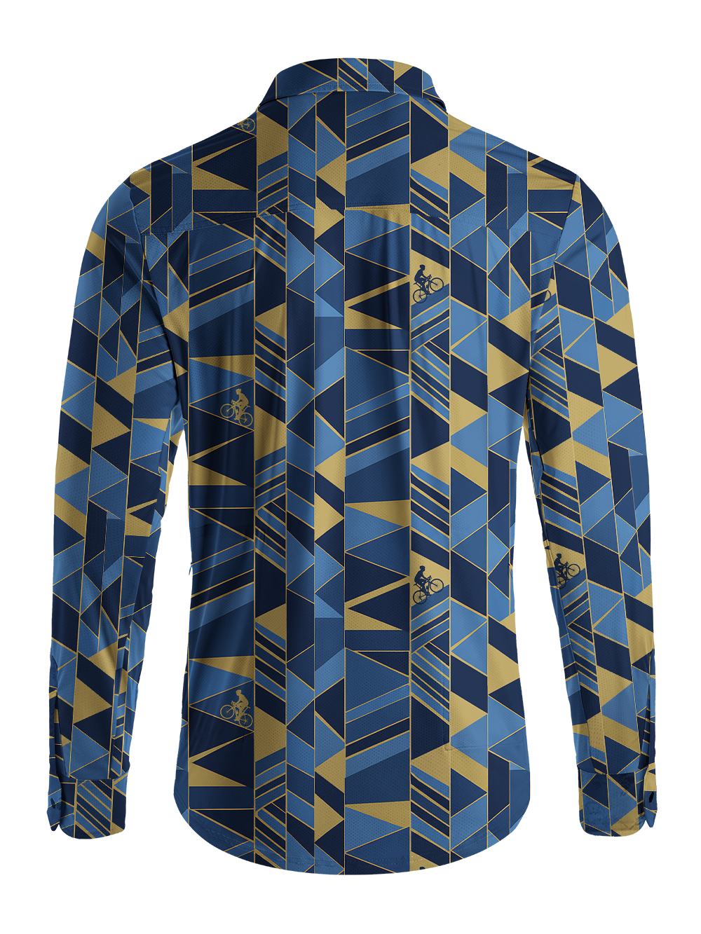 Orionride Geometric Velocity Men's Stretchy Breathable Long Sleeve Gravel Shirt