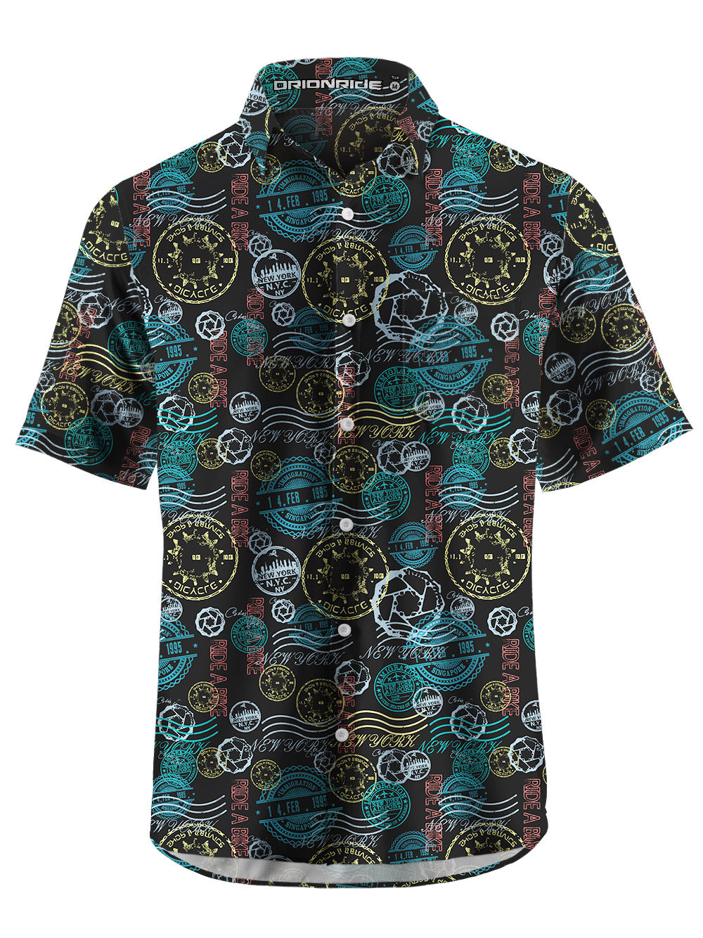 Orionride Color Stamp Pockets Ultra Lightweight Short Sleeves Gravel Shirt
