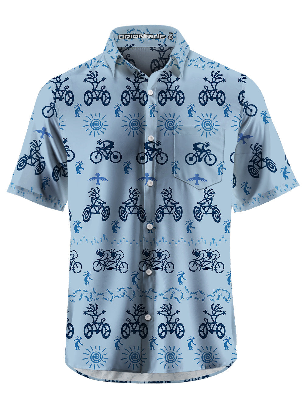 Orionride Bicycle Feast Zipper Pockets Ultra Lightweight Short Sleeves Gravel Shirt
