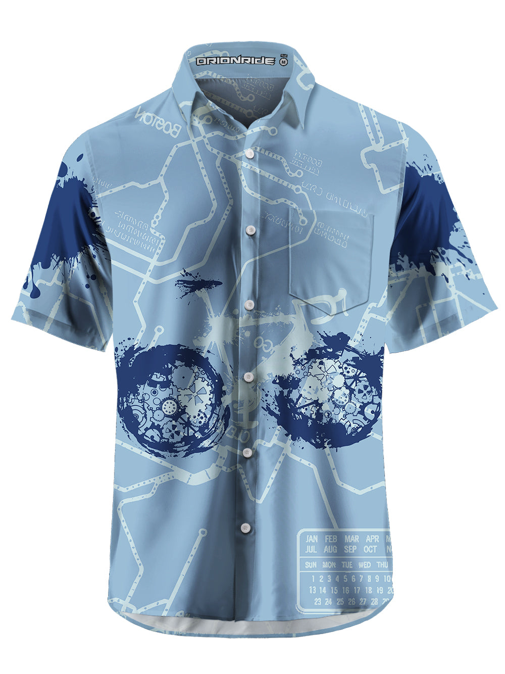 Orionride Green Trail Zipper Pockets Ultra Lightweight Short Sleeves Gravel Shirt