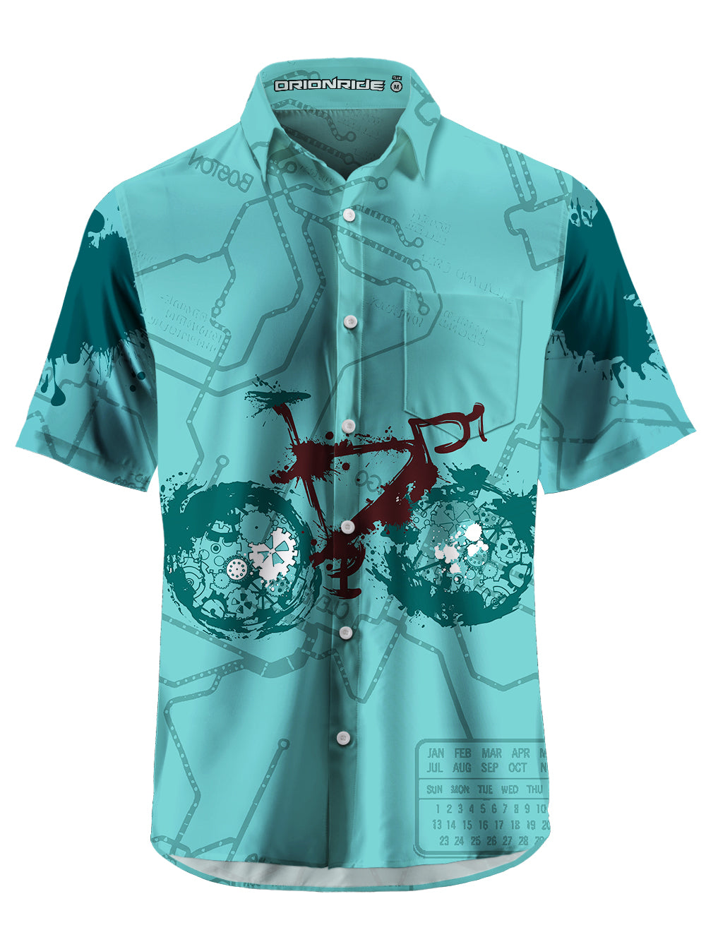 Orionride Green Trail Zipper Pockets Ultra Lightweight Short Sleeves Gravel Shirt