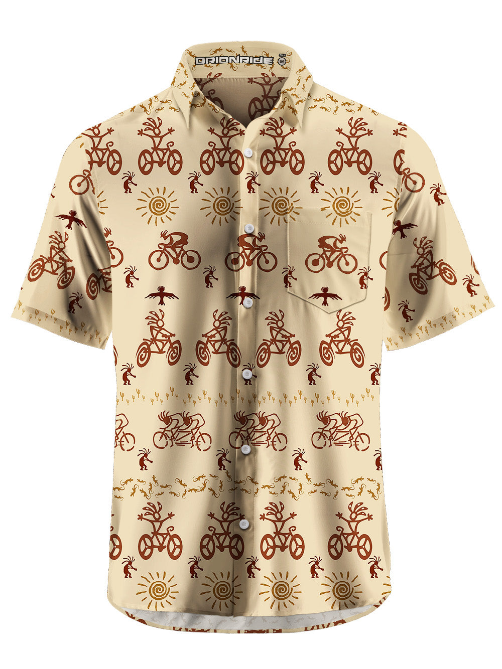 Orionride Bicycle Feast Zipper Pockets Ultra Lightweight Short Sleeves Gravel Shirt