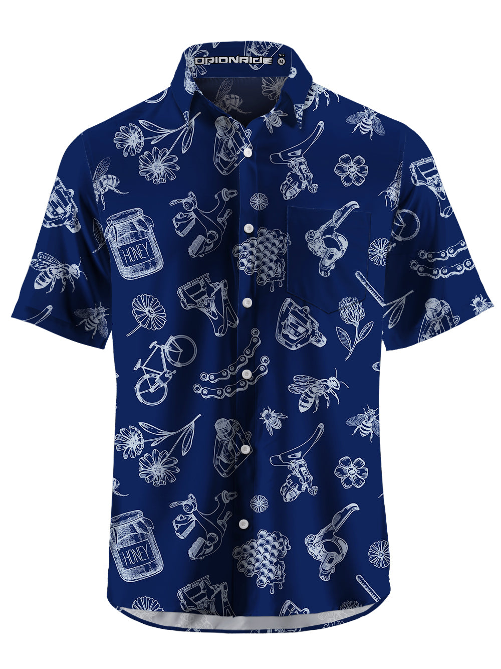 Orionride Sweet Honey Zipper Pockets Ultra Lightweight Short Sleeves Gravel Shirt