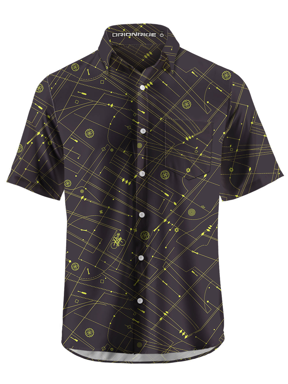 Orionride Golden Lines Ultra Lightweight Short Sleeves Hawaiian shirt