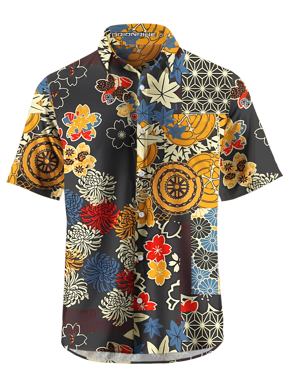 Orionride Unique Gear Flower Short Sleeves Hawaiian shirt