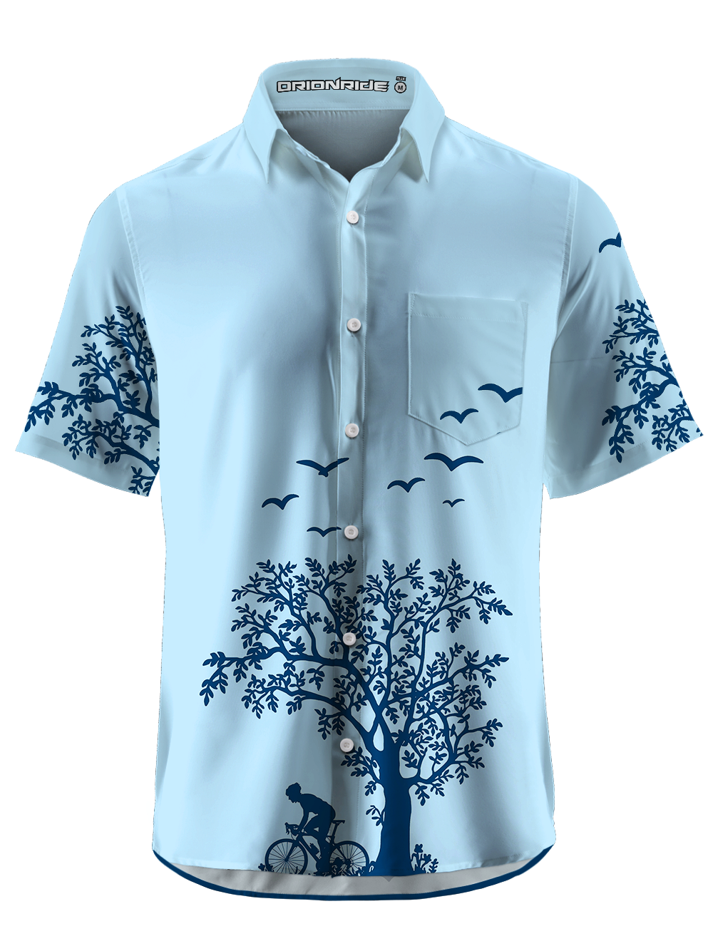 Orionride Lonely Travel Zipper Pockets Ultra Lightweight Short Sleeves Gravel Shirt