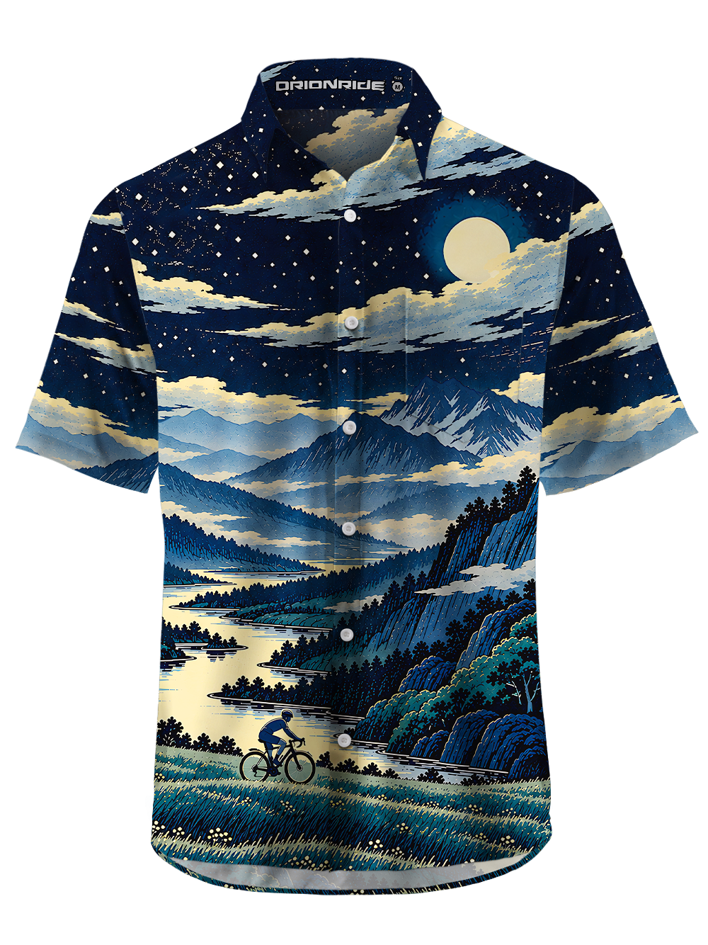 Orionride Lunar Odyssey Zipper Pockets Ultra Lightweight Short Sleeves Gravel Shirt