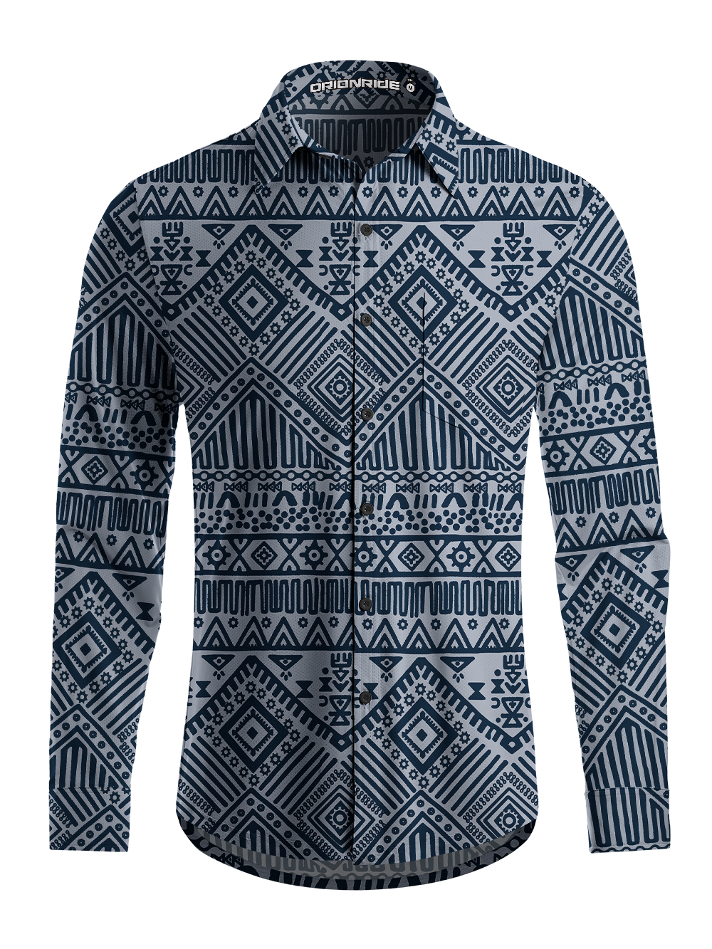 Orionride Densely Woven Totem Men's Stretchy Breathable Long Sleeve Gravel Shirt