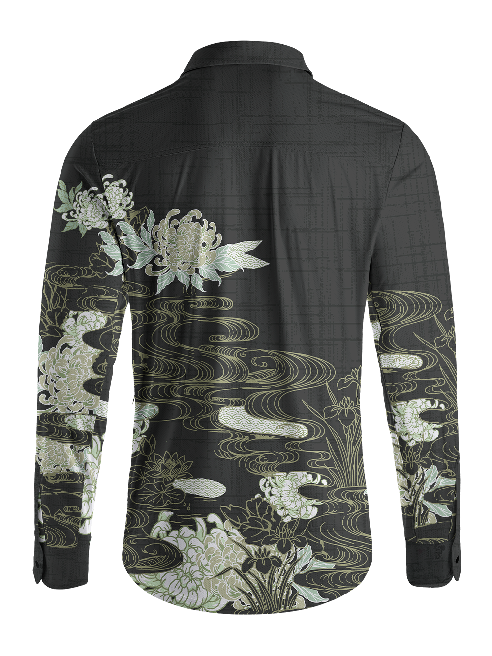 Orionride Golden Chrysanthemum Men's Stretchy Breathable Long Sleeve Gravel Shirt