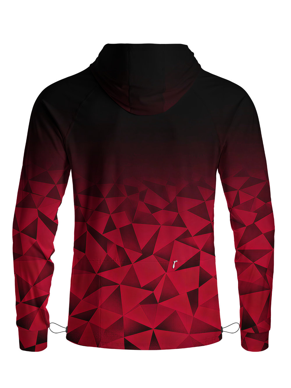 Orionride Red Gemstone Long Sleeve Cycling Hoodie Shirt