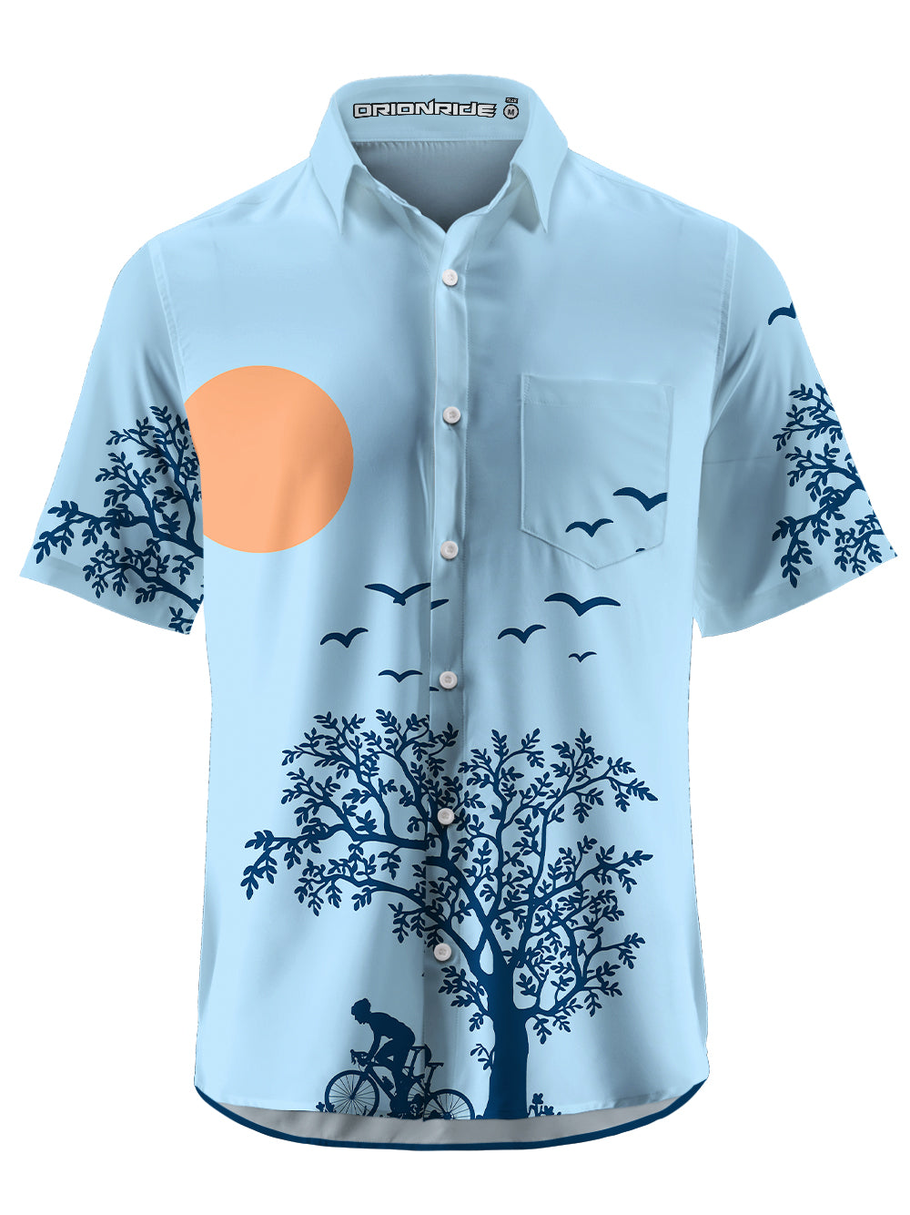 Orionride Lonely Travel Zipper Pockets Ultra Lightweight Short Sleeves Gravel Shirt