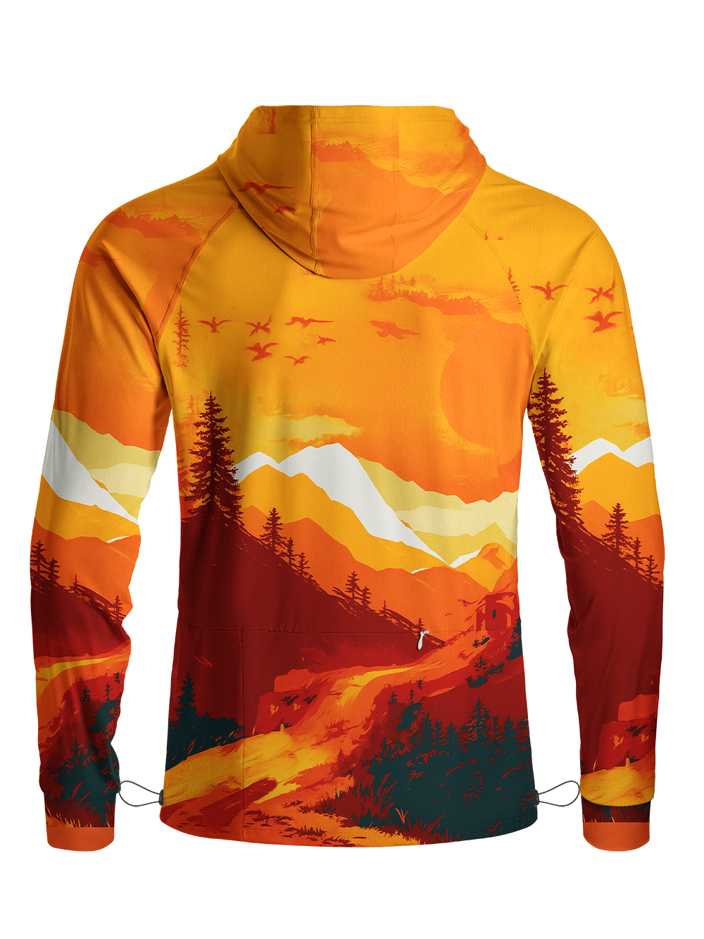 Orionride Sunset Glow Long Sleeve Cycling Hoodie Shirt