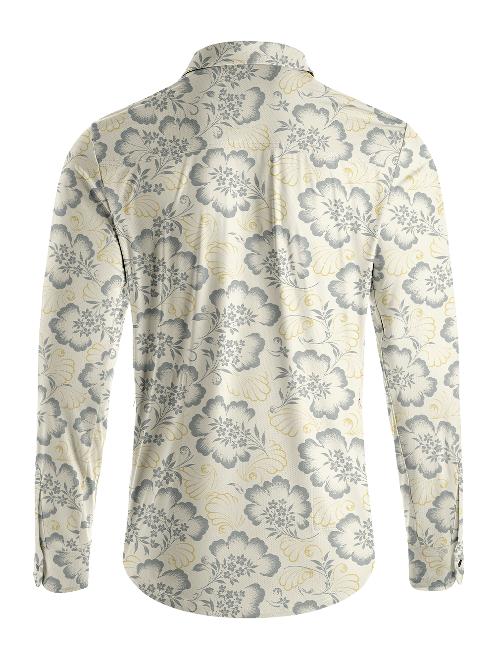 Orionride Floral Cadence Men's Stretchy Breathable Long Sleeve Gravel Shirt