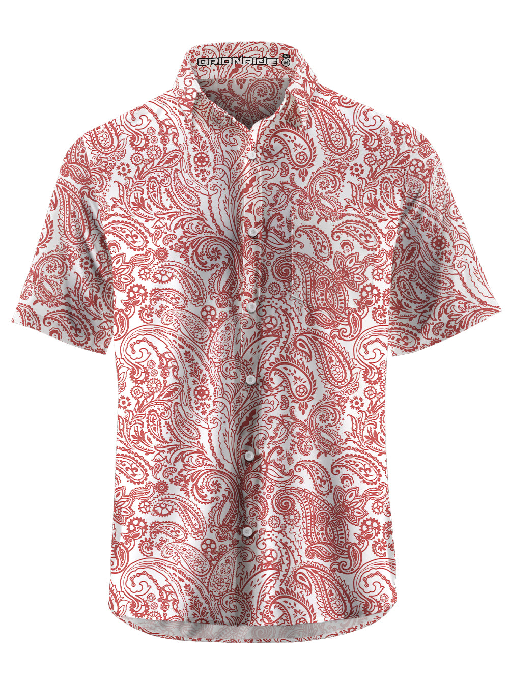 Orionride Cashew Flower Kingdom Zipper Pockets Ultra Lightweight Short Sleeves Gravel Shirt