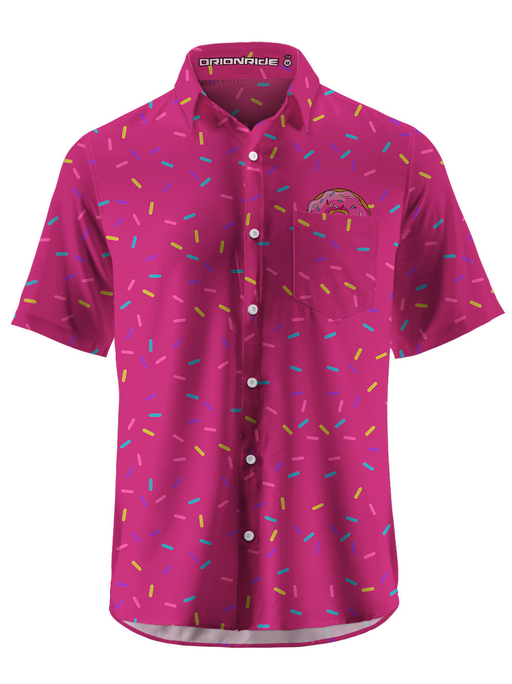 Orionride Donuts In Pocket Ultra Lightweight Short Sleeves Hawaiian shirt