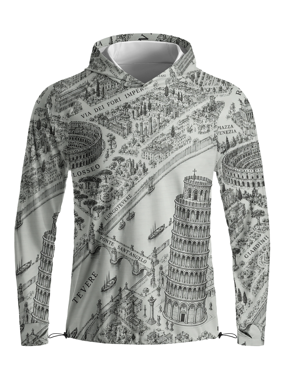 Orionride Grand Tour Long Sleeve Cycling Hoodie Shirt
