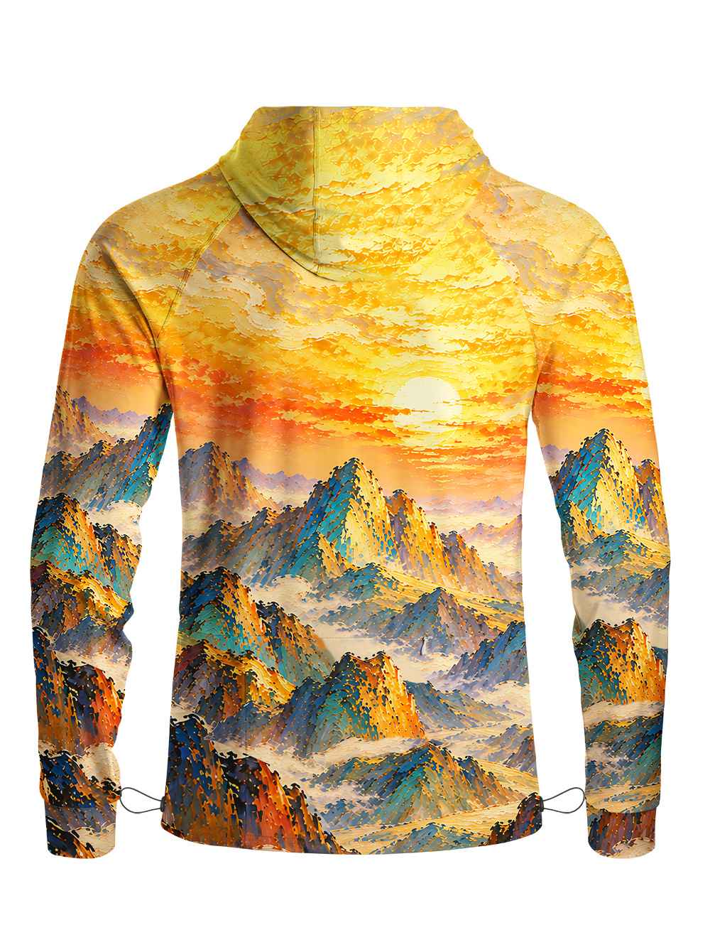 Orionride Golden Ascent Long Sleeve Cycling Hoodie Shirt