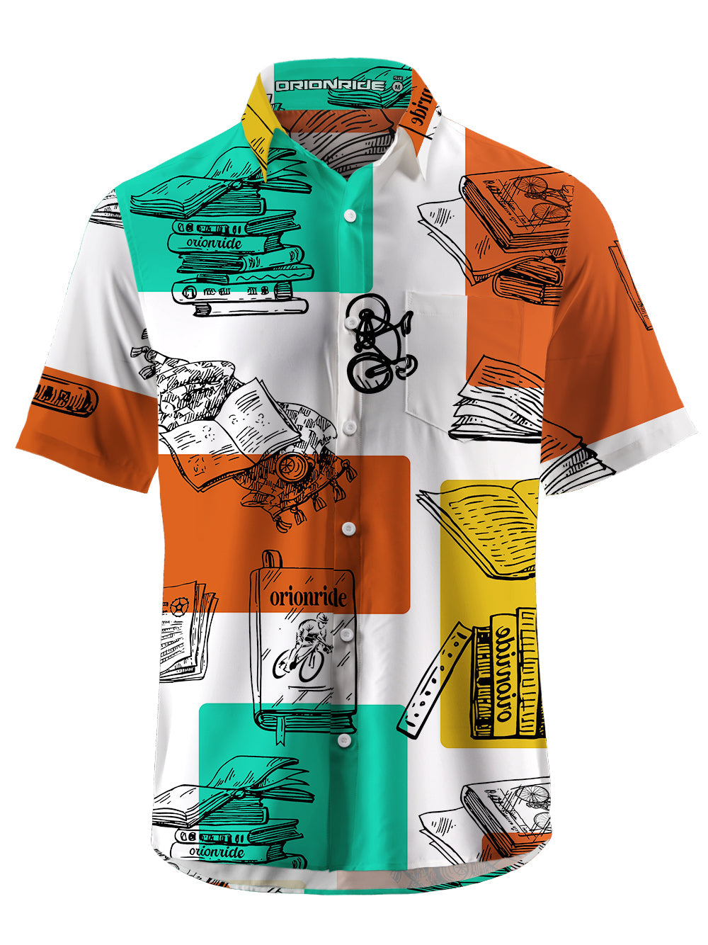 Orionride Books And Cycling Ultra Lightweight Short Sleeves Hawaiian shirt