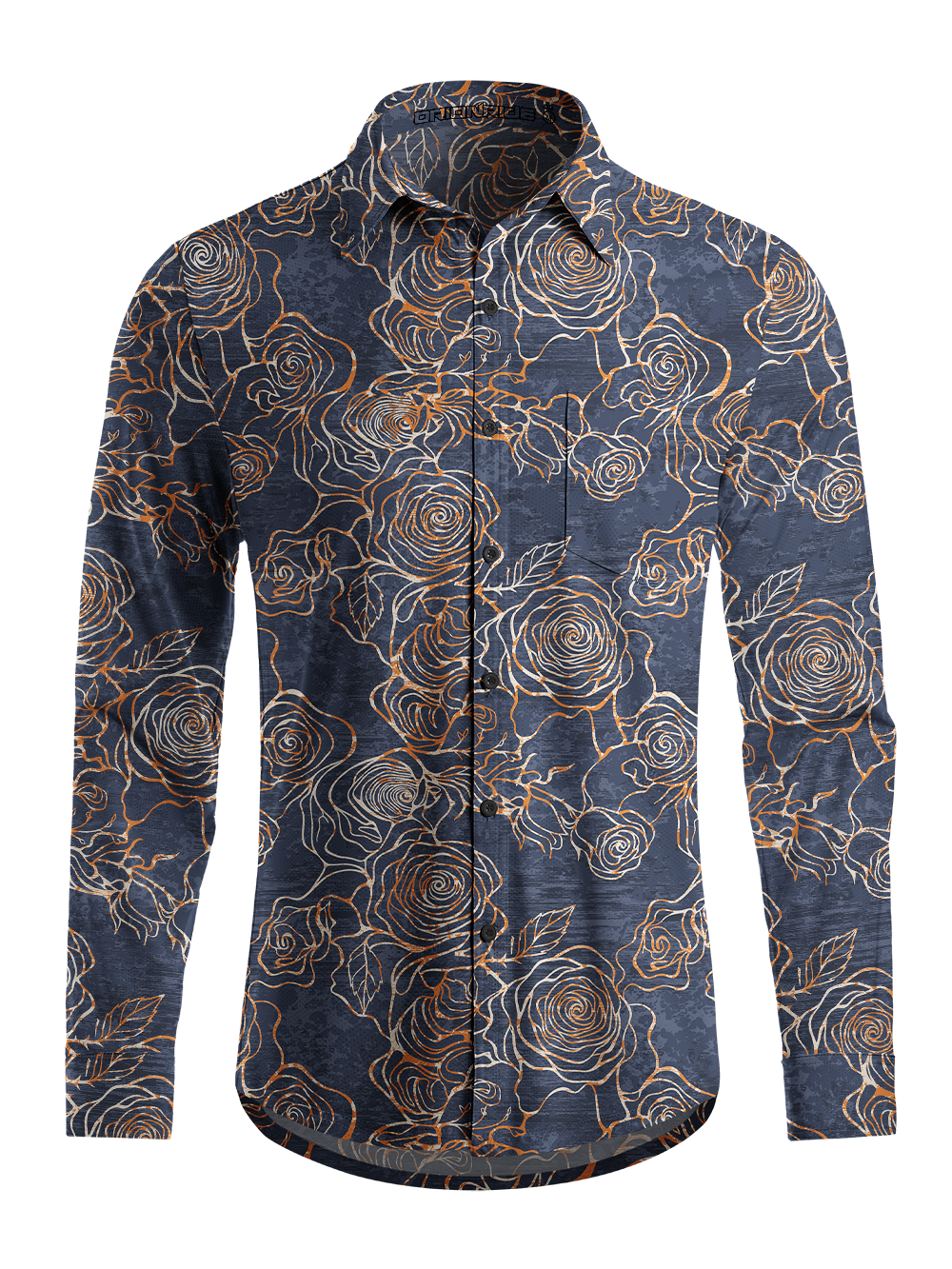 Orionride Mysterious Rose Men's Stretchy Breathable Long Sleeve Gravel Shirt