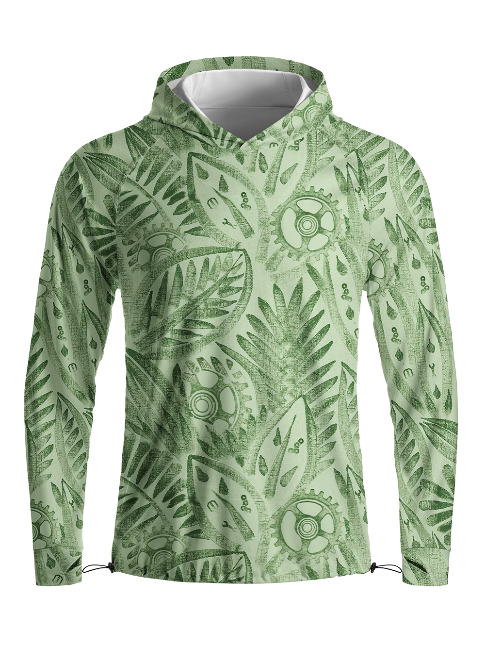 Orionride Fresh Leaves Long Sleeve Cycling Hoodie Shirt