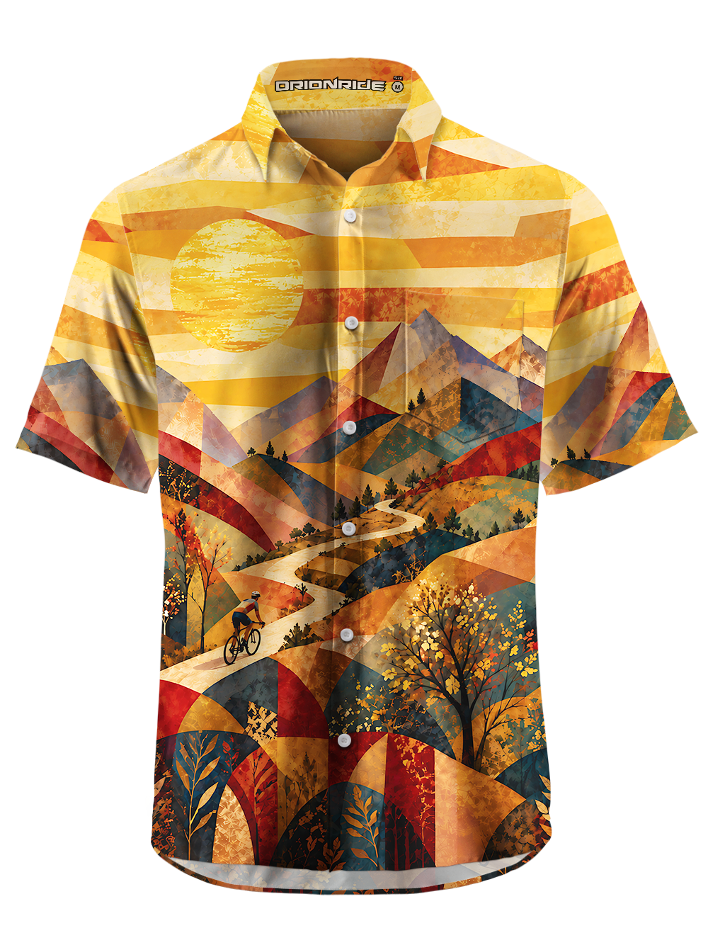 Orionride Paper Peaks Zipper Pockets Ultra Lightweight Short Sleeves Gravel Shirt